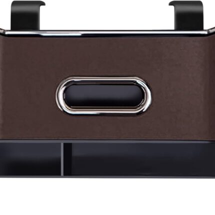 Multifunctional Car Seat Back Storage Box with 2 Sturdy Drink Cup Holders and Tissue Box Feature, Universal Fit for Various Car Seats (Brown)