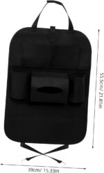 Car Backseat Organizer Bag Durable Storage for Phones Wallets and Umbrellas Easy Install Auto Backseat Storage for Long Journeys and Family Trips - Image 2