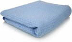 Premium Waffle Weave for Home & Auto Glass, Windows, Mirrors & More, Light Blue (36 x 25 inches)