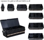 Car Trunk Organizer - Collapsible Trunk Organizer & Lid Foldable Cover Aluminium Alloy Handle Reflective Strip for Auto, SUV, Truck, Minivan (XL Black) - Image 2