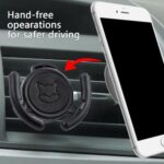 Car Vent Mount Holder 2 Pack - Compatible with  - Black Leather Car Mount Made for  Grips Collapsible Phone Holder for PopMount - with Clip for Horizontal Air Vent ONLY - Image 2