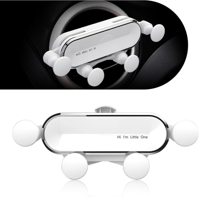1 PC Car Air Vent Phone Holder, 4.29" x 3.62" Durable Anti-Shake Navigation Phone Holder with Hawk's Beak Clip, Adjustable Angle Phone Holder, Universal for Most Cars, Trucks, SUVs (White) - Image 1