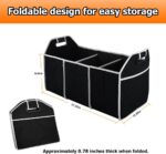 Car Trunk Organizer, Foldable Storage Organizer with 3 Compartments, Large Capacity Storage Box for Auto, Portable Waterproof Bag for Cargo Trunk, Universal for SUV, Truck, Van - Image 2