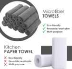 Microfiber Cleaning Cloths (Value Pack of 36) Size 16" x 16", Highly Absorbent Cleaning Rags, Lint Free Cleaning Towels, Reusable and Washable, Microfiber Towels for Cars (Grey) - Image 2