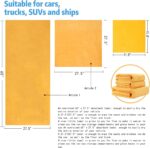 Professional car wash Towels Pack of Three (One 27.5" x 65" and Two 27.5" x 27.5") Microfiber Drying Towel, Super Absorbent Microfiber Car Towel, for Car, Truck, Motor Vehicle(Peace Yellow, 3) - Image 2