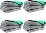 Microfiber Car Drying Towel Extra Large - Auto Drying Towel for Cars Trucks SUV - XL Professional Water Absorber Microfiber Drying Towel Car Thick Cleaning Cloth 40x24 800 GSM 4-Pack
