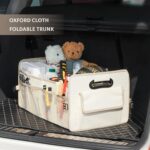 Car Trunk Organizer, Car Organizers and Storage Collapsible Multi Compartment Container Box, Adjustable Car Accessories for SUV Sedan Truck, Standard Size, Beige - Image 2