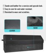 Car Organizers for Trunk for Suv Sedan, Leather Storage Box,Extra Large,Magnetic Lid,Collapsible and Adjustable - Image 2