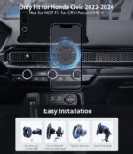 CompatibleCar Air Vent for iPhone with  Car Mount with Honda Civic 2022-2024 11th Gen,Powerful Magnetic Phone Holder for,Android Series,Other Smartphone (NOT Fit for CRV/Accord/HR-V) - Image 2