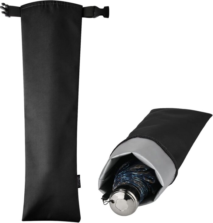 1 Pc Umbrella Bag Waterproof Travel Umbrellas Storage Pouches Wet Umbrella Cases Folding Umbrellas Sleeves Covers Portable Travel Umbrella Carry Bag for Home Outdoor (Black Color) - Image 1