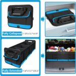 Trunk Organizer for Car, Car Storage Organizer with Non-Slip Bottom Strips, 95L Large Capacity Cargo Organizer for Suv, Truck, Sedan, Waterproof Portable Car Organizers for Women Men（Blue） - Image 2