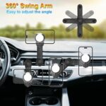 Car Phone Holder for Socket Mount, Air Vent Car Phone Holder for Pop Grip [Never Blocking] AC Vent Clip Phone Mount 360° Adjustable Works with  Car Mount for iPhone Samsung All Smartphones - Image 2