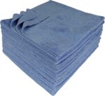 Microfiber Cleaning Cloths, All-Purpose Reusable Lint-Free and Absorbent Towels for Kitchen, Home, Car Use, 350GSM, 12 x 12 in. Blue, 50-pack