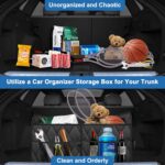 Trunk Organizer for Car, Collapsible Car Organizers and Storage - Portable Trunk Organizer SUV Car Accessories for Women/Men for Any Car, SUV, Mini-Van, Black - Image 2