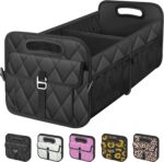 Trunk Organizer for Car, Collapsible Car Organizers and Storage - Portable Trunk Organizer SUV Car Accessories for Women/Men for Any Car, SUV, Mini-Van, Black