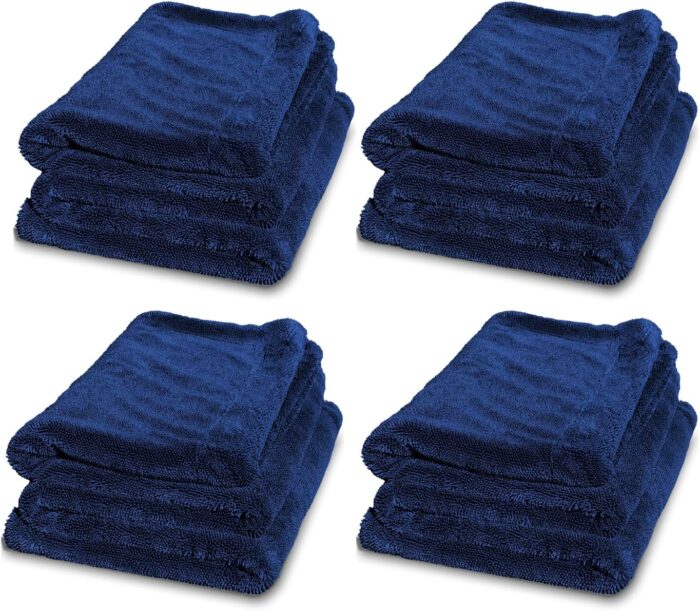 Microfiber Car Drying Towel 1300 GSM Double Twist Pile – Premium Extra Large Auto Wash Towel for Cars Trucks SUV - Super Absorbent Detailing Cleaning Cloth XL 40x24 4-Pack - Image 1