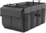 Car Trunk Organizer Storage Box - Collapsible Car Boot Organizer Tidy Cargo Storage Box Car Accessories for SUV, MPV, Van, Size M, Black