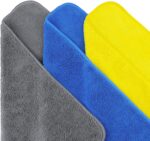 Premium Microfiber Cleaning Towel,16x16 in 36 Pack (Blue,Gray,Yellow) - Image 2